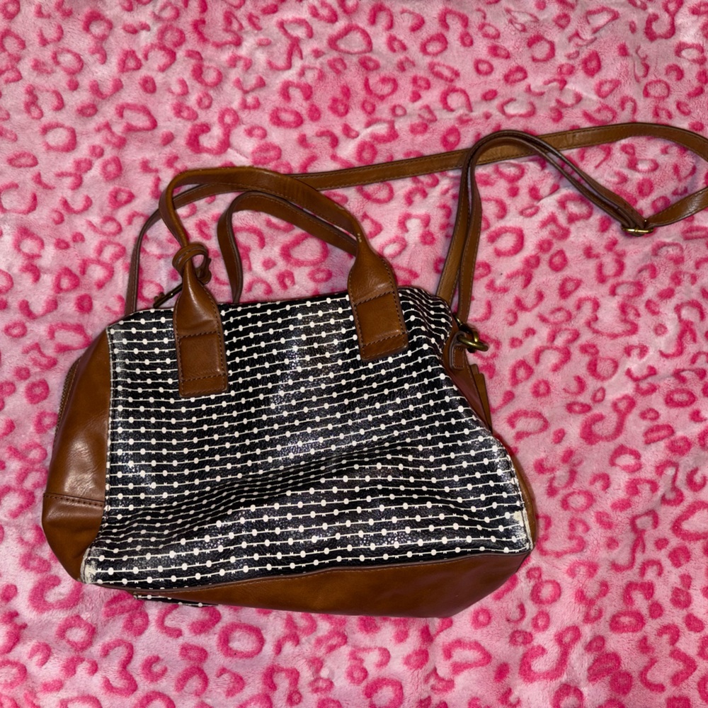 Fossil Rachel Black & White Bag